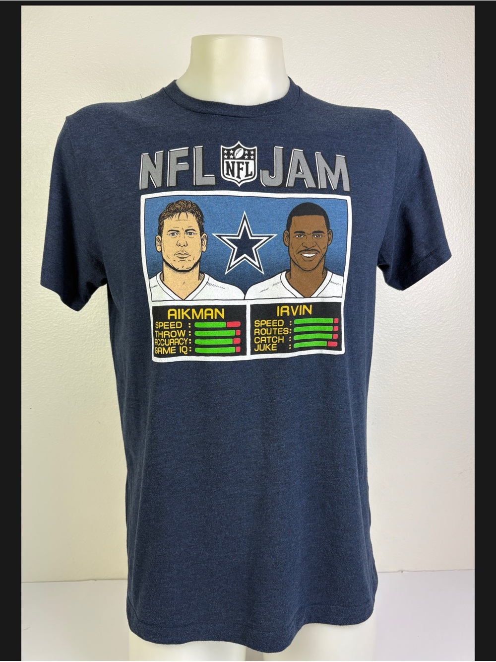 Homage Dallas Cowboys NFL Jam Aikman
Irvin T Shirt Mens Large Blue Football